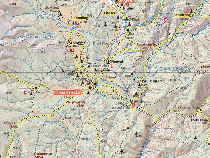 upper mustang trek map